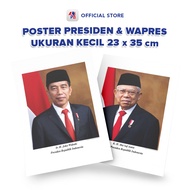 Foto Presiden dan Wakil Presiden Indonesia  25X35 CM / Gambar / Poster Lembaran