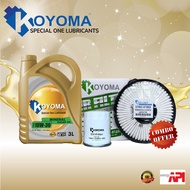 PERODUA KANCIL OIL FILTER + AIR FILTER + KOYOMA 10W30 3LITER ENGINE OIL