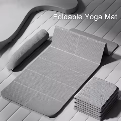 4mm Thick TPE Foldable Yoga Mat Easy to Store Travel Exercise Mat for Yoga Pilates Home Workouts And