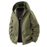 แจ็กเก็ตสำหรับผู้ชายเสื้อโค้ตลำลองธุรกิจขนาดใหญ่สำหรับฤดูใบไม้ร่วง7XL 6XL 8XL เสื้อนอกสีกากีทรงหลวมค