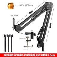 Boom Arm สำหรับ Hyperx Quadcast S มืออาชีพในการปรับระดับแขนบูมสีขาวไมค์ใช้ได้กับไมโครโฟน Hyperx Quad