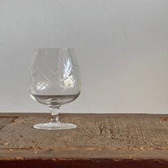 笹葉紋切子白蘭地杯