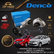 DENCO PERODUA AXIA VVTI 1.0 (2017-2021) BEZZA 1.0 (MANUAL) ENGINE MOUNTING KIT SET 100% ORIGINAL