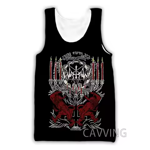 CAVVING 3D Printed Watain Band Tank Tops Harajuku Vest Summer Undershirt Shirts Streetwear for Men/w