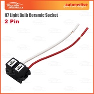 Car Headlamp Head Light H7 Bulb Ceramic Socket Connector 2 Pin - Soket Mentol Lampu H7