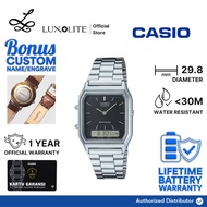 [Luxolite] CASIO Jam Tangan Pria Digital Analog AQ-230A-1DF/AQ-230A-1D Stainless Steel Strap AQ-230A