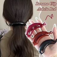 High Ponytail Banana Clip - Fashion Hair Accessories - Women Twisted Hair Claws - Minimalist Solid C