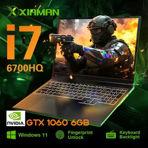 2025 Xiaman 16" Gaming Laptop intel Core i7-6700HQ GTX 1060 IPS 1920*1200 Notebook Gamer 16GB DDR4 1