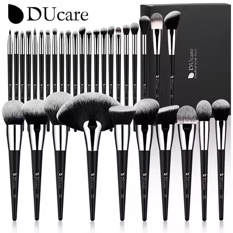 DUcare Professional Makeup Brush Set 10-32Pc Brushes Makeup Kit Synthetic Hair Foundation Power Eyes