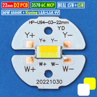 MCP D2 3570 22mm 30W 6C Dual Kuning Putih LED Laser BiLED RTD AES 9V