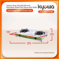 ✻ Kyowa Double Burner Gas Stove (Silver) KW-3558