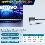 65W 20V 3.25A AC Adapter fit for Lenovo IdeaPad 1 3 5 Flex 4 5 6 1470 1480 1570 1580, Ideapad 110 33