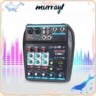 MURRAY Audio Mixer, Bluetooth Monitor Karaoke System DJ Console Mixer, Durable with 48V Phantom Powe