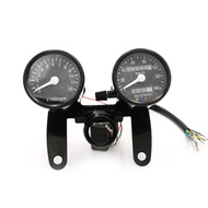 [nchui3f
]Rcycle เกจวัดระยะทางเครื่องวัดความเร็วรอบเครื่องวัดความเร็วของรถ LED สีดำ Bobber Chopper Bobber Racer คาเฟ่