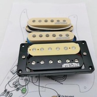 Wilkinson Ainico 5 SSH pickup set SS yellow single coil H zebra