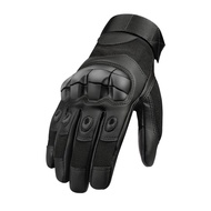 Knuckle Protection Tactical Gloves Leather Touchscreen Motorcycle Gloves for Work Combat Riding Raci