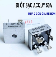 Đi ốt (diode) sạc acquy 50A có tản nhiệt. Diot cầu 4 chân công suất lớn dùng làm sạc ắc quy 12v - 24