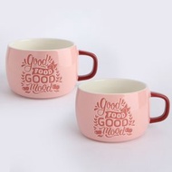 multiple CHOICE by topchoice - 雙色石瓷湯杯-1套2件裝 (Good Food Good Mood) (送禮自用)