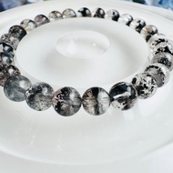 天然招財半盆黑超七7mm12.37g三輪骨幹水晶避邪防小人防負面