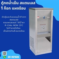 ตู้ทำน้ำเย็น 1 ก๊อก แบบต่อท่อ แผงร้อน MC-1PW