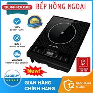 Bếp Hồng Ngoại SUNHOUSE SHD6011- Bếp Từ- Bếp Hồng Ngoại Cơ- Mặt Bếp Kính Cường Lực Siêu Bền-Chịu Đượ