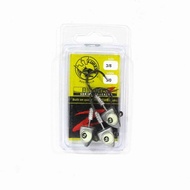 Tackle Tactics TT Big EyeZ Jig Head 3/8 oz 3/0 Silver Back Glow EyeZ (5062)