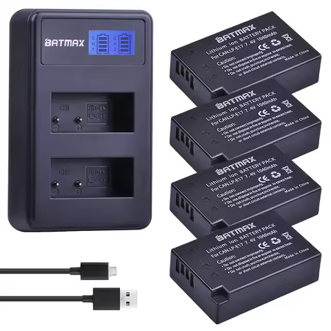 4Pcs LPE17 LP E17 LP-E17 Battery + LCD USB Dual Charger for Canon EOS 200D M3 M6 750D 760D T6i T6s 8