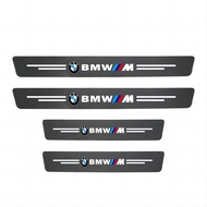 GRFQA 4PCS Carbon Fiber Car Threshold Protector Auto Door Sill Cover Sticker For BMW M Performance E