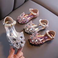 Rhinestone Girls Wedding Shoes Pearl Big Girl Performance Shoes Children Princess Casual Sneaker Silver Pink Gold