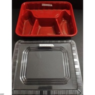 ✶Bento box 4 division cheapest mealbox 4 parts food container microwaveable packaging 50's