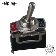 AIPING Rocker Toggle Switch, 2Pin 20a 125v Toggle Switch, Heavy Duty Spst Metal Switches Boat