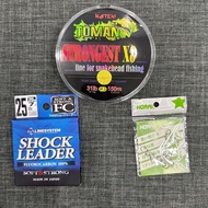 Combo Phụ Kiện Câu Lure Cơ Bản - Dây Dù Toman Leader Nhật Khoá Link