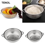 [TENOL] 2x Fine Mesh Strainer Food Sieve Noodles Draining Basket w d+f silver4