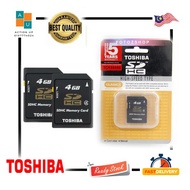Toshiba 4GB SD Card SDHC Class 4 Flash Memory Card C4 P-SDHC4G4 Genuine High Speed Memory SD For Dig