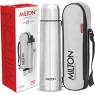 Milton Thermosteel Flip Lid 1000, Double Walled Vacuum Insulated Thermos 1000 ml | 34 oz | 1 Ltr | 2