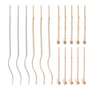 ☭10Pcs Stainless Steel Earrings for Women Long Threading Tassel Chain Earline Elegant Women's Ea K♜
