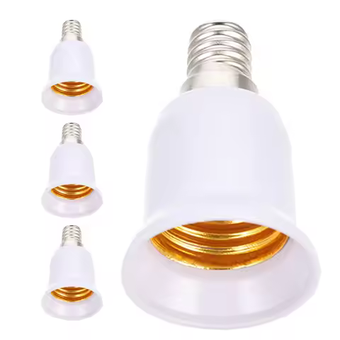 4Pcs Lamp Socket Adapter E14 to E27 Converter Screw Base Replacement for Home Office Hotel Retail Li