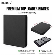 【SG】112 Slots Top Loader Binder | TCG Card Album | Pokémon PSA Storage | PU Leather Zipper Folde