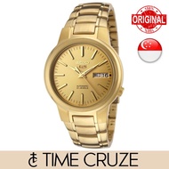 [TIME Cruze] Seiko 5 SNKA10K1  Automatic 21 Jewels Gold Tone Stainless Steel Gold Dial Men's Watch SNKA10 SNKA10K