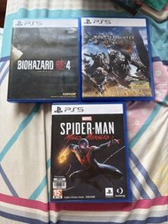 ps5 遊戲 spiderman monster hunter resident evil 4 remake