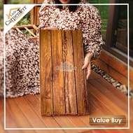 [1PC] Little Carpenterr 30cm/60cm x 30cm Deck Outdoor Solid Wood Floor DIY Installation Interlocking