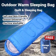 【NDD SG】Outdoor Sleeping Bags Kid Camping Sleep Bag Envelope Hooded/Portable Hiking Camping Sleeping