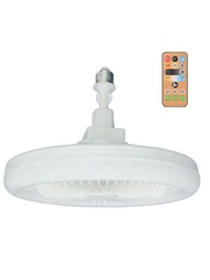 Conjunto de ventilador de techo SUNMEIYI con luz LED y control remoto, ventilador iluminado de 85V-265V, ventilador de techo cerrado regulable en 3 velocidades, con 3 LED de colores delgados, cableado doble E27 para uso dual, para luz de ventilador LED en dormitorio y cocina