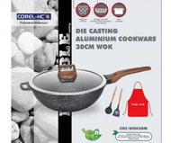 COREL HC 30cm Periuk Rendang Periuk Batu Stone Granite Induction Granite Ceramic Stone Casserole Set