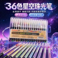 36 Colors Handbook Pen Multicolor Gel Glitter Pen Glitter Glitter Glitter Black Card Dedicated Metal