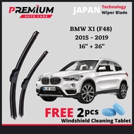 🔥 BMW X1 F48 [2015-2021] PREMIUM RUBBER WIPER BLADE JAPAN TECHNOLOGY WIPER BLADE WINDSCREEN WIPER BL