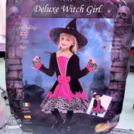 Deluxe witch girl holloween coatume. Fit 3yrs to 6yrs old