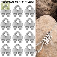 12pcs 304 Stainless Steel Heavy Duty Wire Rope Clamp M3 3mm Cable Clip Clamp U Bolt Saddle Fastener SHOPABC9501