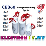 CBB60 Washing Machine Capasitor Kapasitor 5uf 6uf 8uf 10uf 12uf 15uf 16uf 20uf 25uf Motor Starting C