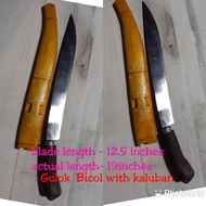 Gulok Bicol with Kaluban Small Kamagong Handle with Lock